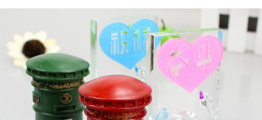 海南 GL067 水晶柵欄擺件與天鵝郵筒擺件 精美水晶工藝品供應(yīng)